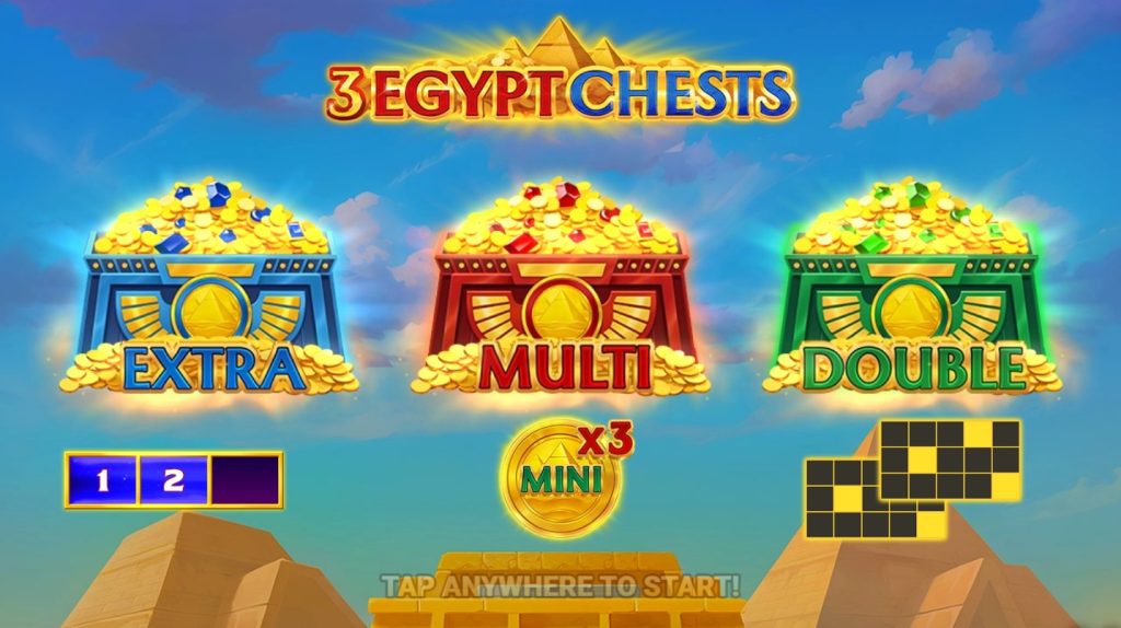 3 Egypt Chests gameplay screen