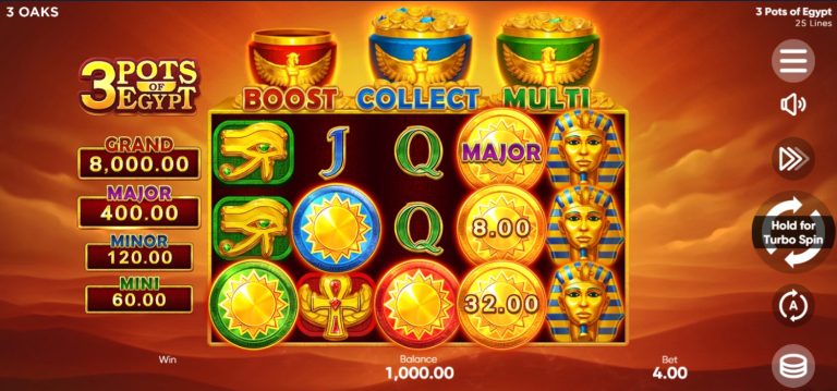 3 Pots of Egypt – Casino Slot Review
