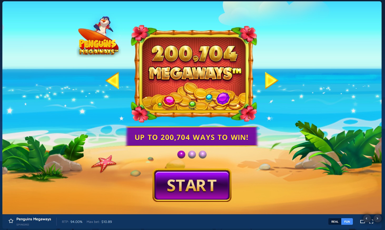 Penguins Megaways Gameplay Screenshoot