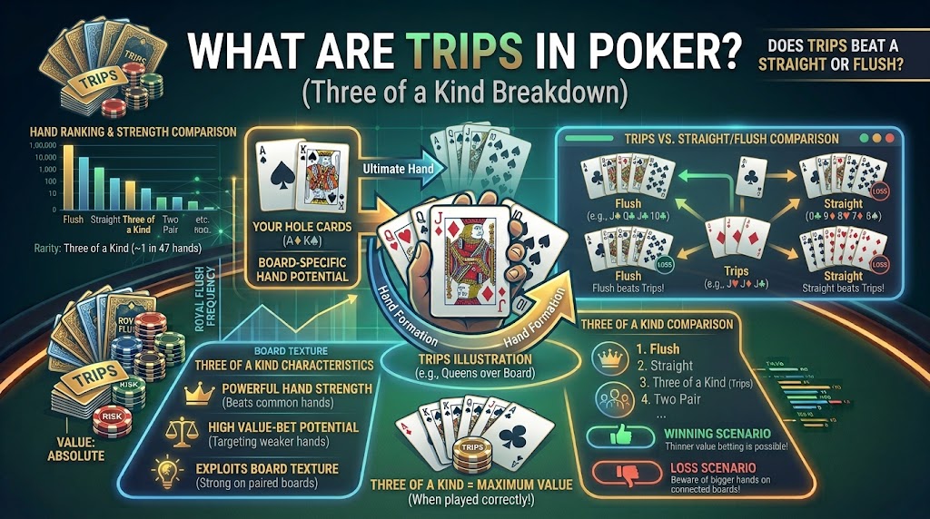 What Are Trips in Poker
