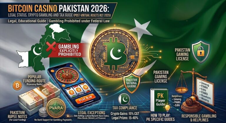 Bitcoin Casino Pakistan 2026: Legal Status, Crypto Gambling and Tax Guide