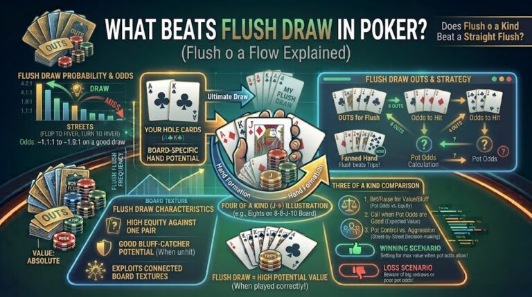 What Is a Flush Draw in Poker? Odds, Outs & Strategy