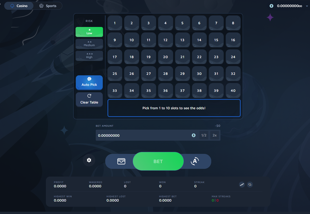 Play Keno with Ethereum