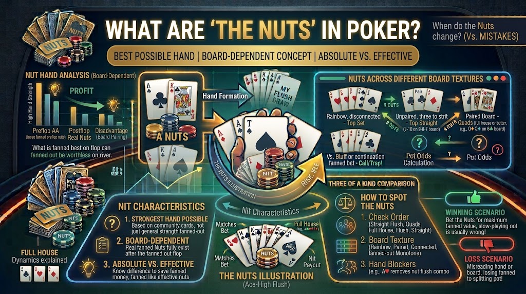 What Are the Nuts in Poker? Meaning, Examples, and How to Spot Them