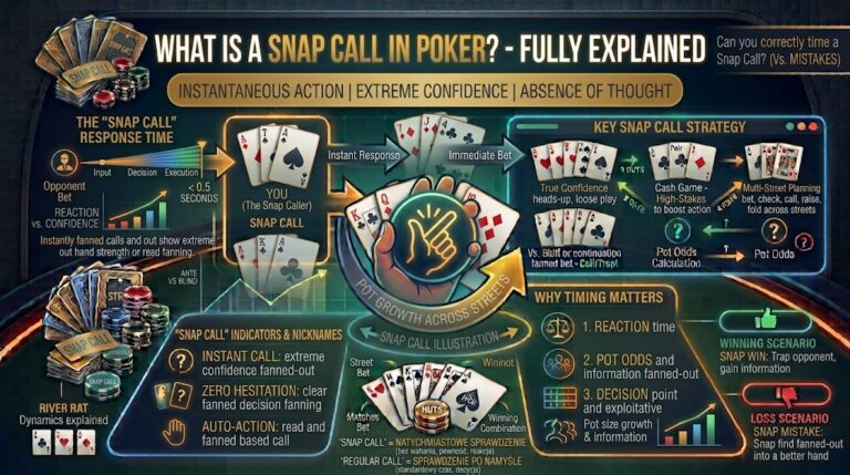 What is a snap call in poker?