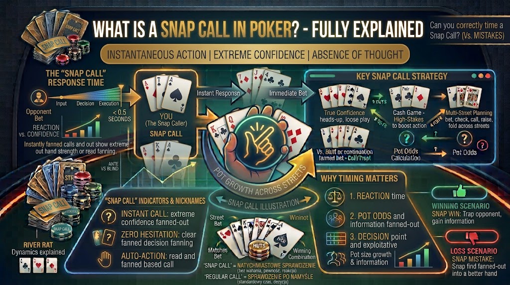 What is a snap call in poker?