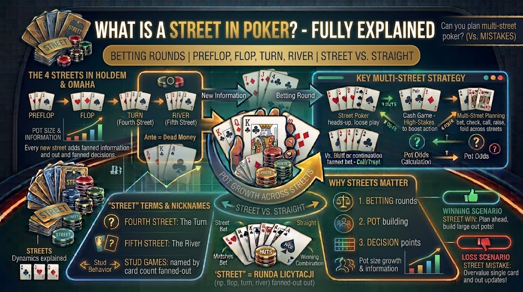 What is a street in poker?