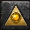 golden pyramid with amber gem symbol in Hand of Anubis