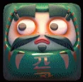 green daruma symbol in Lucky Neko