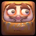 orange daruma symbol in Lucky Neko