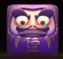 purple daruma symbol in Lucky Neko
